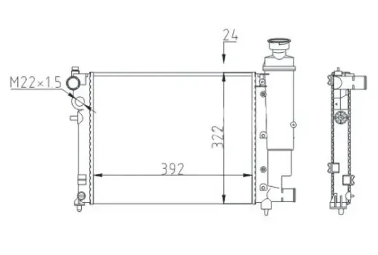 Kühler, Motorkühlung HART 605 564 Bild Kühler, Motorkühlung HART 605 564