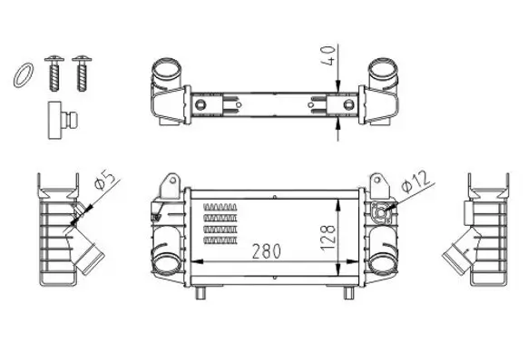 Ladeluftkühler HART 605 577