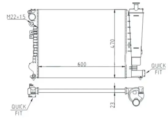 Kühler, Motorkühlung HART 605 977 Bild Kühler, Motorkühlung HART 605 977