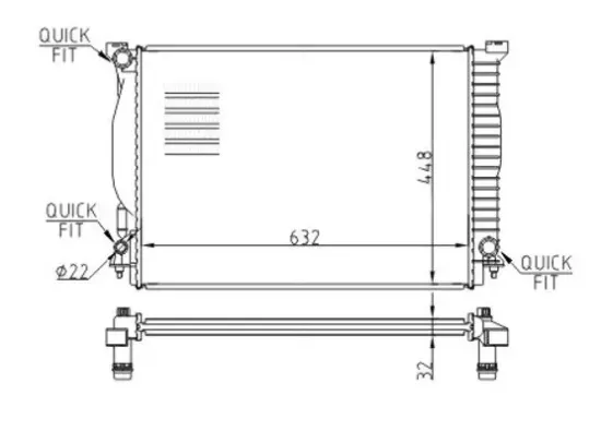 Kühler, Motorkühlung HART 606 963 Bild Kühler, Motorkühlung HART 606 963