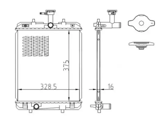 Kühler, Motorkühlung HART 607 340 Bild Kühler, Motorkühlung HART 607 340