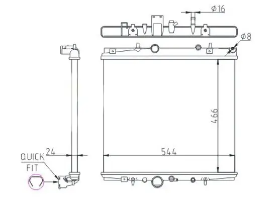 Kühler, Motorkühlung HART 607 344