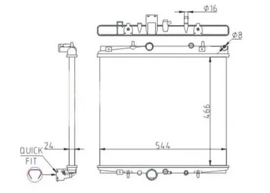 Kühler, Motorkühlung HART 607 344 Bild Kühler, Motorkühlung HART 607 344