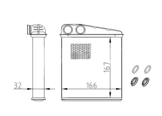 Wärmetauscher, Innenraumheizung HART 608 008 Bild Wärmetauscher, Innenraumheizung HART 608 008