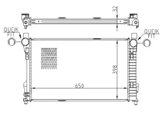 Kühler, Motorkühlung HART 611 556