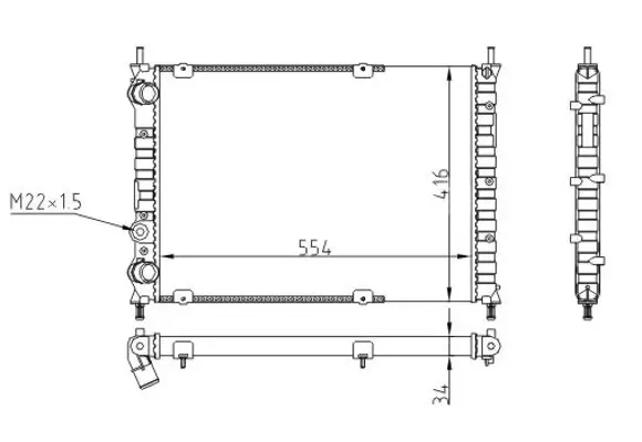 Kühler, Motorkühlung HART 611 771