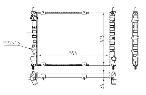 Kühler, Motorkühlung HART 611 772