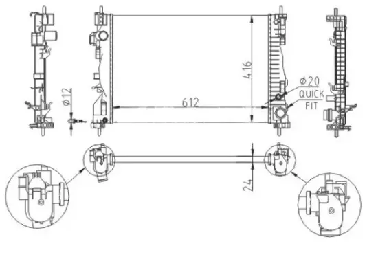 Kühler, Motorkühlung HART 611 775 Bild Kühler, Motorkühlung HART 611 775