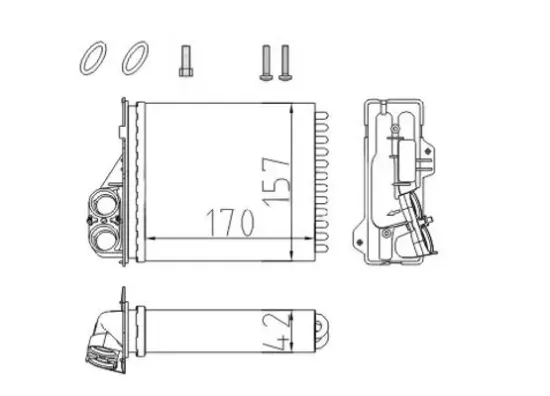 Wärmetauscher, Innenraumheizung HART 611 778 Bild Wärmetauscher, Innenraumheizung HART 611 778