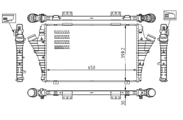 Ladeluftkühler HART 612 725