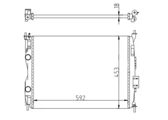 Kühler, Motorkühlung HART 616 443 Bild Kühler, Motorkühlung HART 616 443