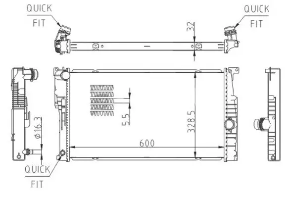 Kühler, Motorkühlung HART 618 693