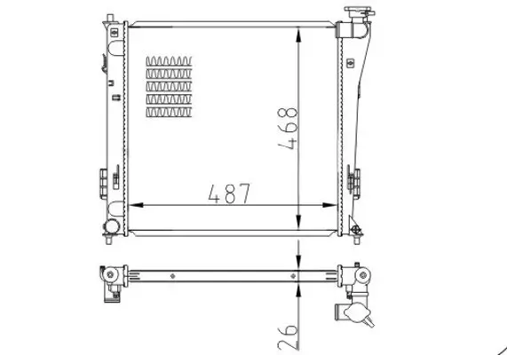 Kühler, Motorkühlung HART 620 723