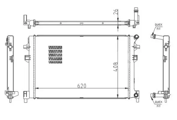 Kühler, Motorkühlung HART 623 790