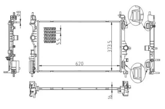 Kühler, Motorkühlung HART 623 792 Bild Kühler, Motorkühlung HART 623 792