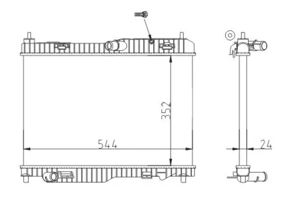 Kühler, Motorkühlung HART 628 670