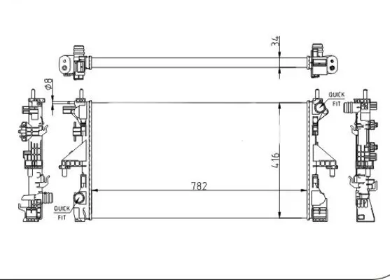 Kühler, Motorkühlung HART 642 967