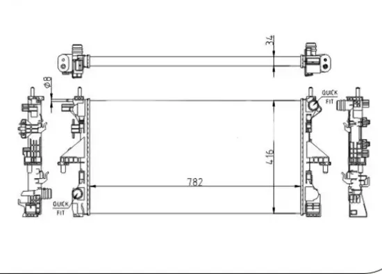 Kühler, Motorkühlung HART 642 967 Bild Kühler, Motorkühlung HART 642 967