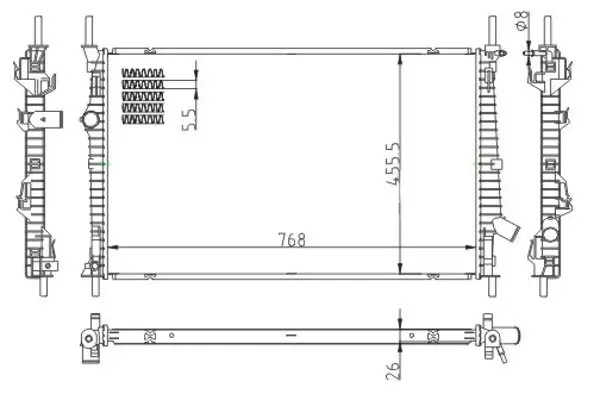 Kühler, Motorkühlung HART 643 015