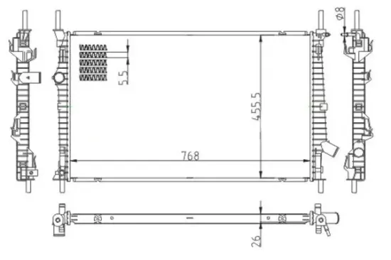 Kühler, Motorkühlung HART 643 015 Bild Kühler, Motorkühlung HART 643 015