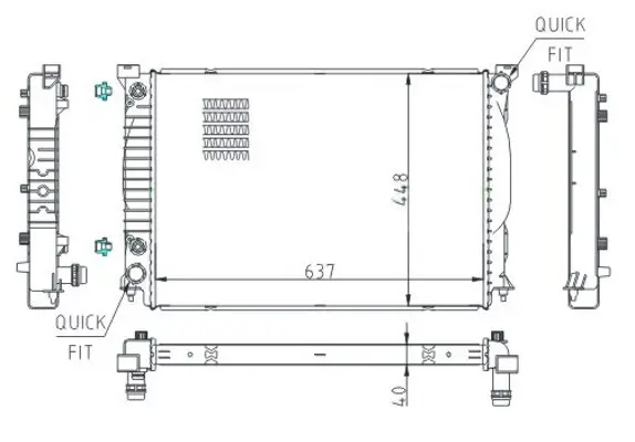 Kühler, Motorkühlung HART 643 019