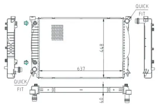 Kühler, Motorkühlung HART 643 019 Bild Kühler, Motorkühlung HART 643 019