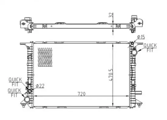 Kühler, Motorkühlung HART 643 021 Bild Kühler, Motorkühlung HART 643 021