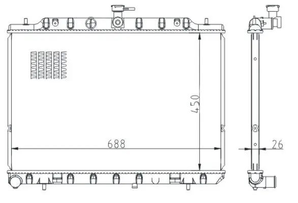 Kühler, Motorkühlung HART 643 023