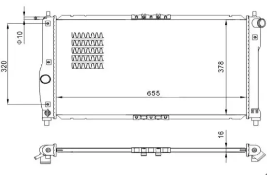 Kühler, Motorkühlung HART 605 746 Bild Kühler, Motorkühlung HART 605 746
