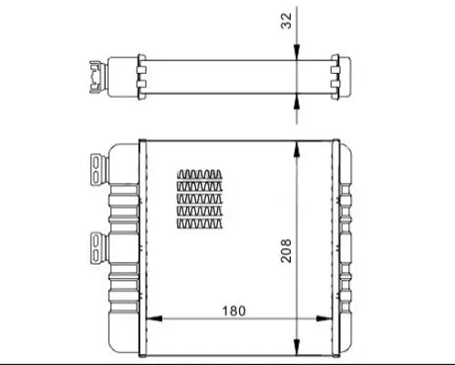 Wärmetauscher, Innenraumheizung HART 608 005 Bild Wärmetauscher, Innenraumheizung HART 608 005