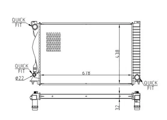 Kühler, Motorkühlung HART 608 141