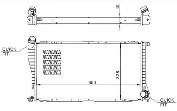 Kühler, Motorkühlung HART 610 252