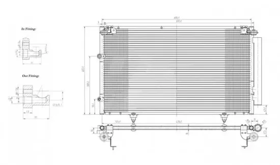 Kondensator, Klimaanlage HART 605 735 Bild Kondensator, Klimaanlage HART 605 735