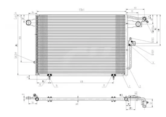 Kondensator, Klimaanlage HART 606 001 Bild Kondensator, Klimaanlage HART 606 001