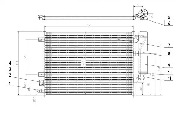 Kondensator, Klimaanlage HART 606 155