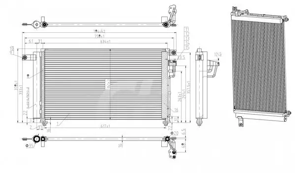 Kondensator, Klimaanlage HART 606 931