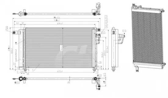 Kondensator, Klimaanlage HART 606 931 Bild Kondensator, Klimaanlage HART 606 931