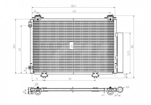 Kondensator, Klimaanlage HART 607 147