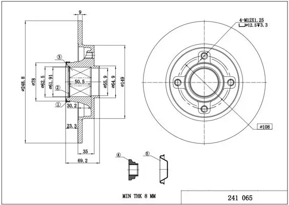 Bremsscheibe HART 241 065