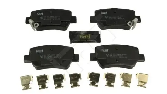 Bremsbelagsatz, Scheibenbremse Hinterachse HART 260 745 Bild Bremsbelagsatz, Scheibenbremse Hinterachse HART 260 745