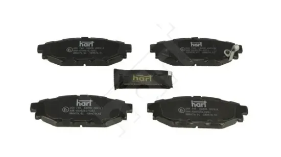 Bremsbelagsatz, Scheibenbremse Hinterachse HART 260 749 Bild Bremsbelagsatz, Scheibenbremse Hinterachse HART 260 749