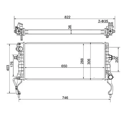 Kühler, Motorkühlung HART 647 025