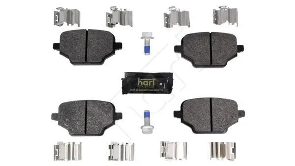 Bremsbelagsatz, Scheibenbremse Hinterachse HART 261 663