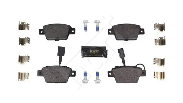 Bremsbelagsatz, Scheibenbremse Hinterachse HART 261 839