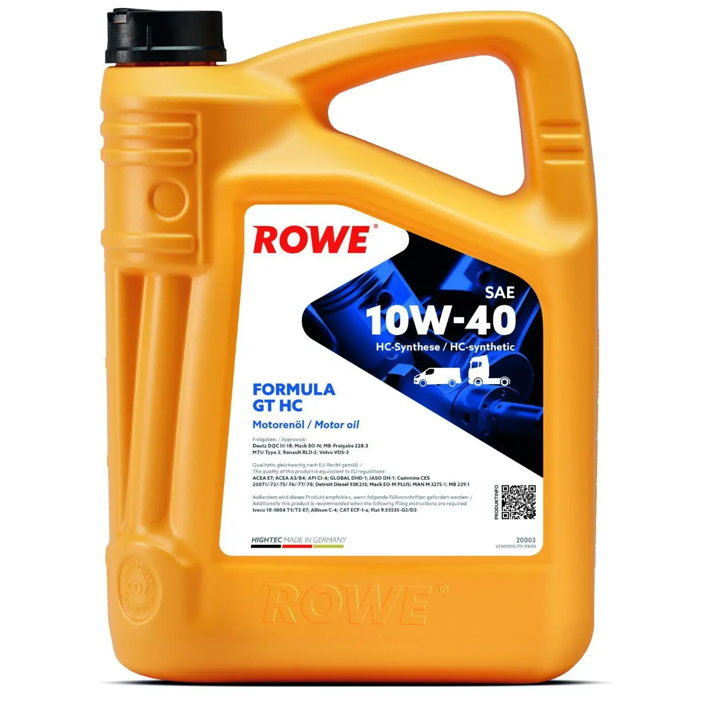 Motoröl 10W-40 5L ROWE 20003-0050-99