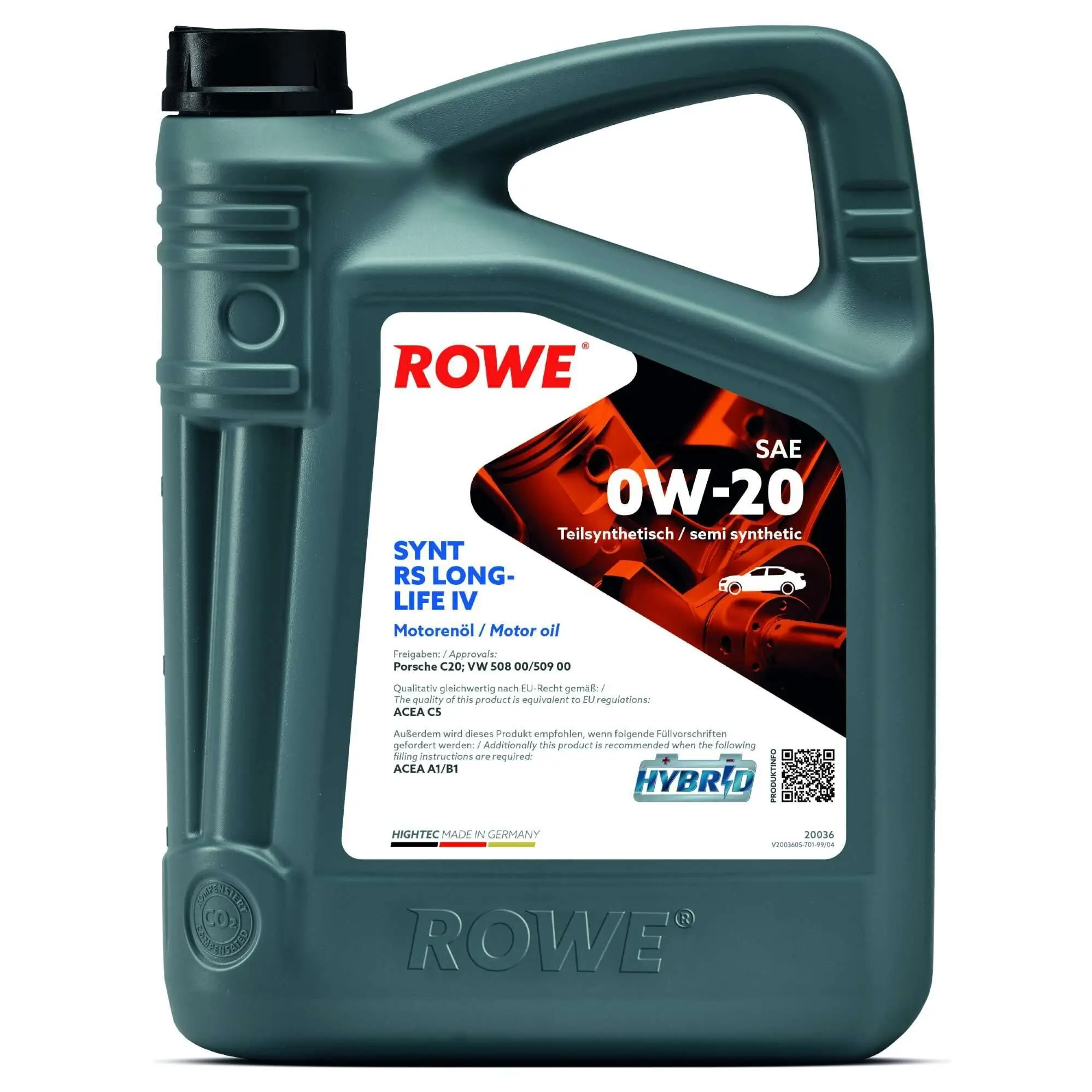 Motoröl 0W-20 5L ROWE 20036-0050-99