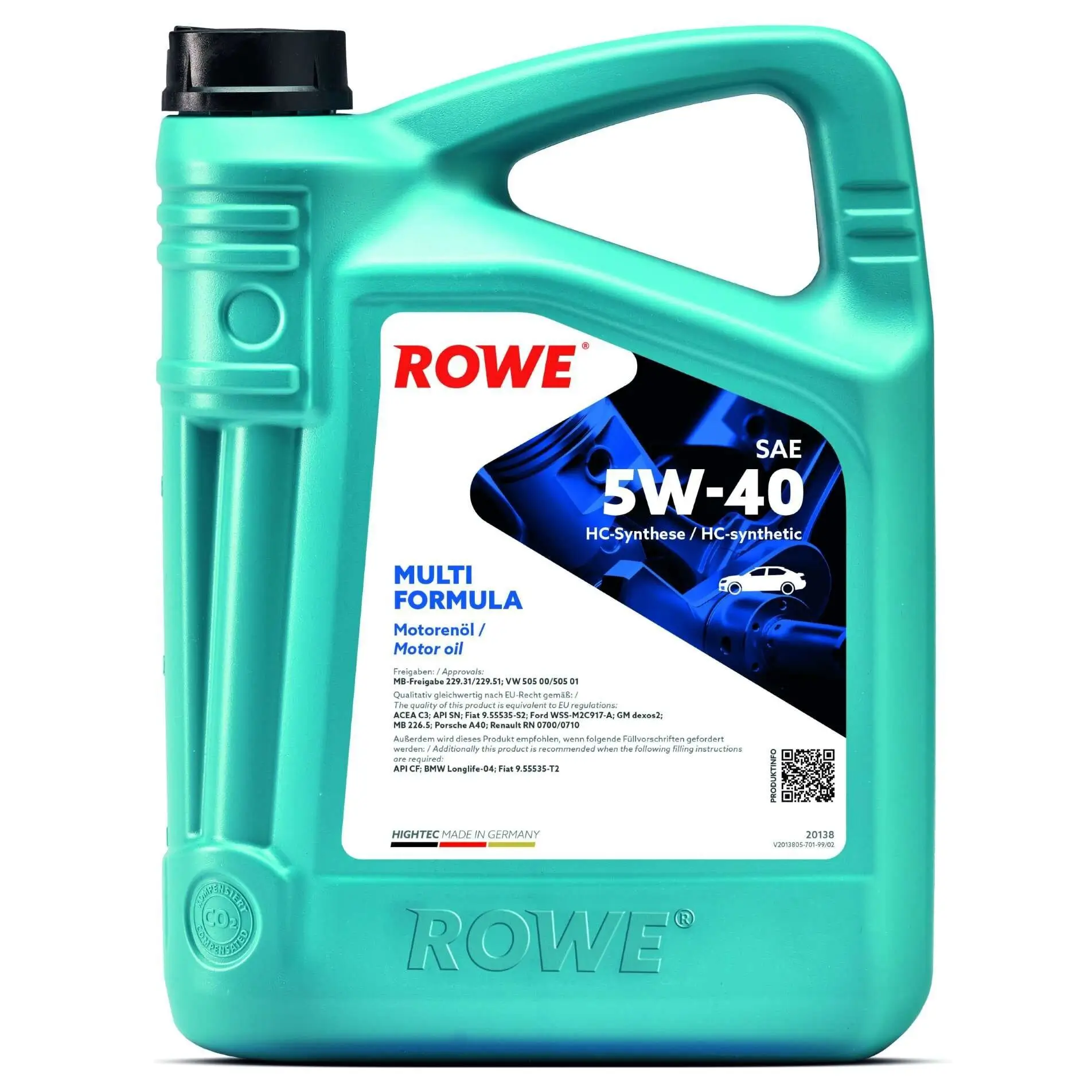 Motoröl 5W-40 5L ROWE 20138-0050-99