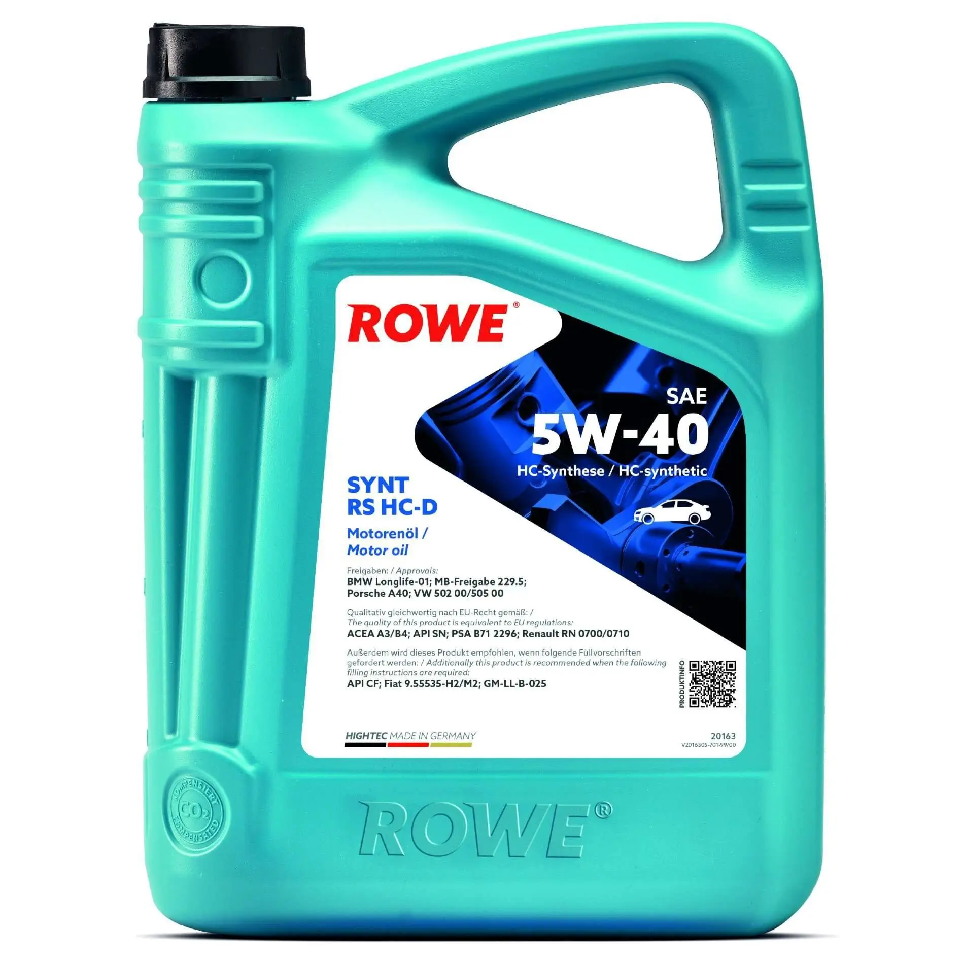 Motoröl 5W-40 5L ROWE 20163-0050-99