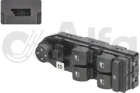 Schalter, Fensterheber fahrerseitig Alfa e-Parts AF00413 Bild Schalter, Fensterheber fahrerseitig Alfa e-Parts AF00413