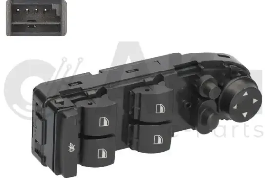 Schalter, Fensterheber 12 V fahrerseitig Alfa e-Parts AF00550 Bild Schalter, Fensterheber 12 V fahrerseitig Alfa e-Parts AF00550